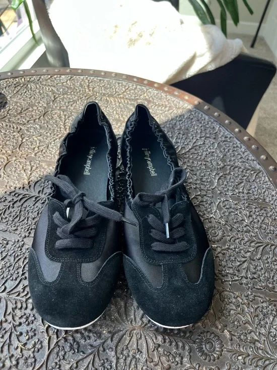 NEW JEFFREY CAMPBELL STEPPER FLAT IN BLACK WHITE 9 - Picture 7 of 11